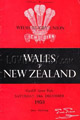 Wales v New Zealand 1953 rugby  Programmes